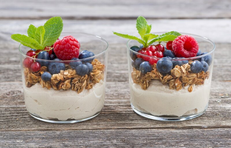 Yogurt Parfaits with Berries — White