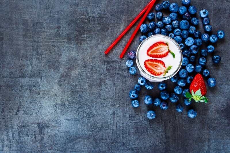 Yogurt with Berries — Blue