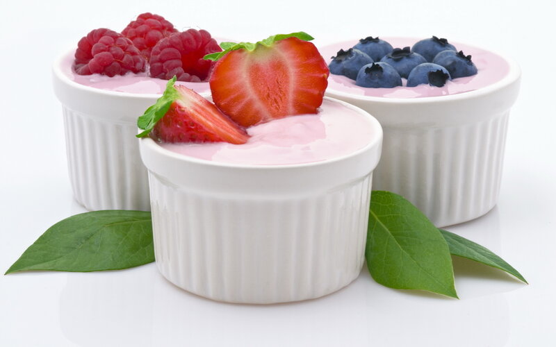 Yogurt with Berries — White