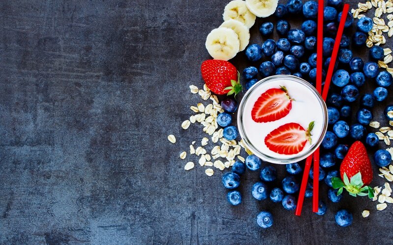 Yogurt with Fruit — Blue
