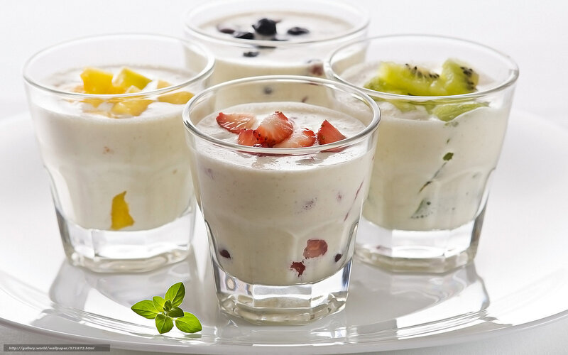Yogurt with Fruit — White, Clean