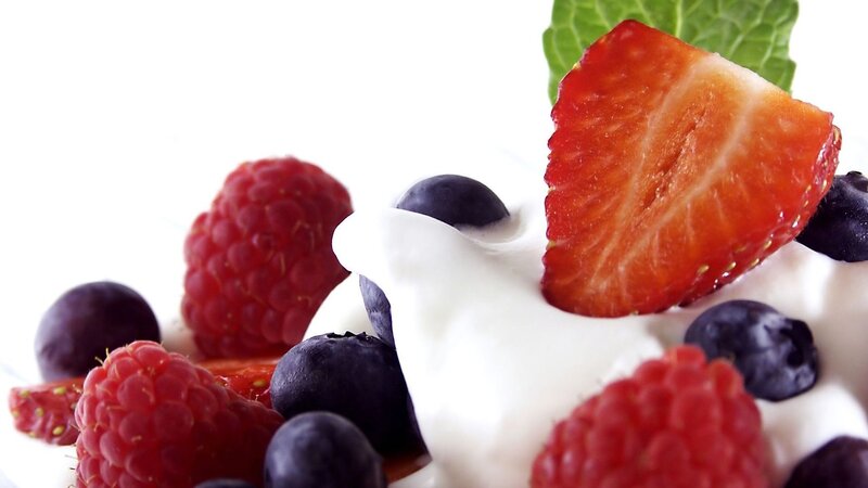 yogurt with mixed berries