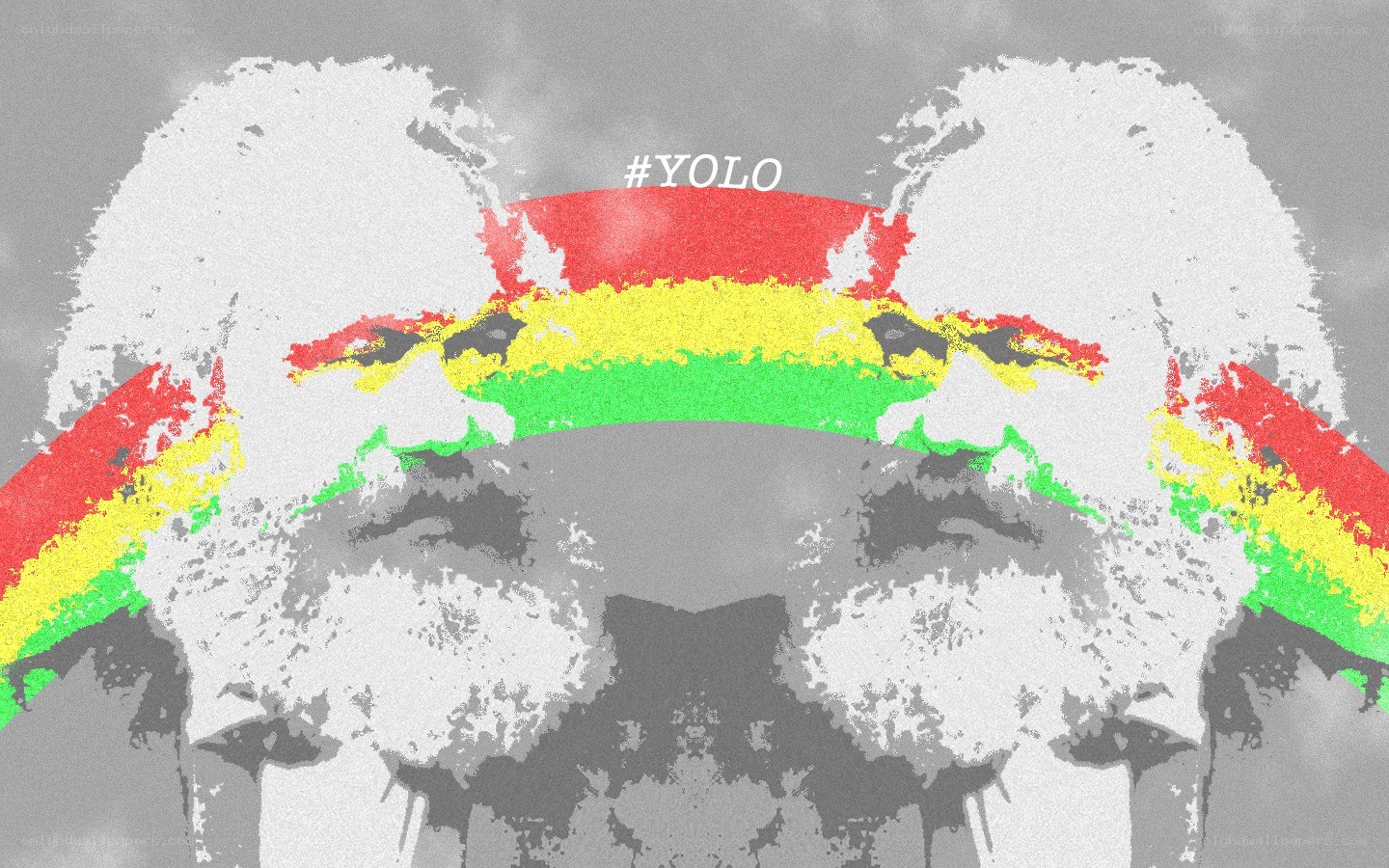 #YOLO art with Rasta colors