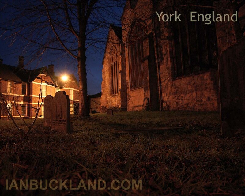 York graveyard at night