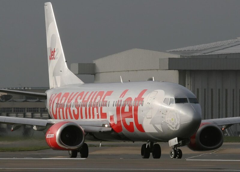 Yorkshire Jet airplane on tarmac
