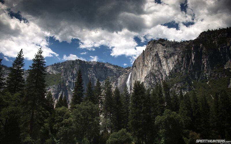 Yosemite Falls and Cliffs — Green