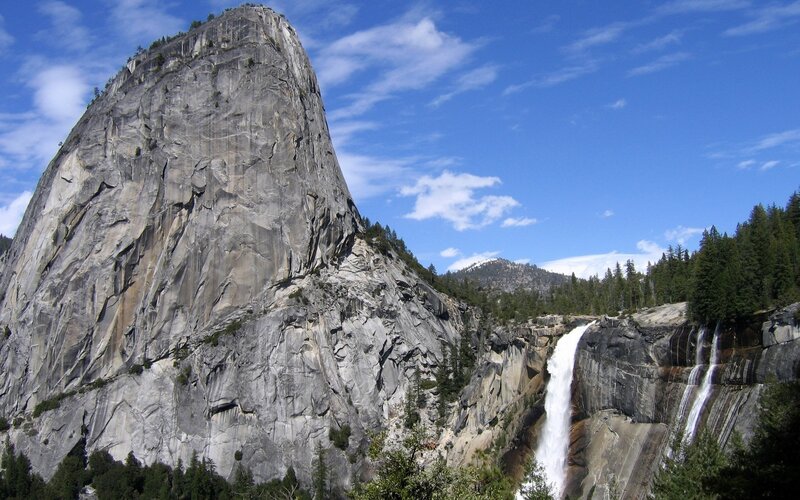 Yosemite Falls and Granite Cliff — Blue