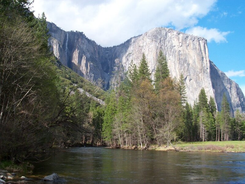Yosemite Falls and River — Green