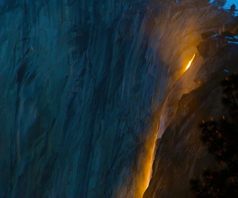 Yosemite Falls at Night
