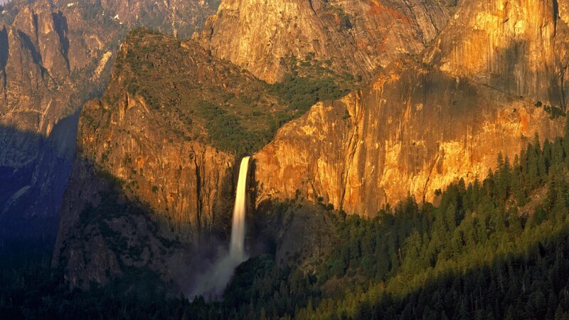 Yosemite Falls at sunset