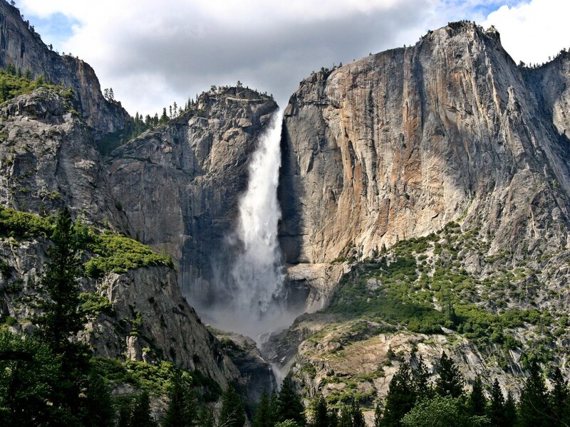 Yosemite Falls — Gray, Dramatic, Afternoon