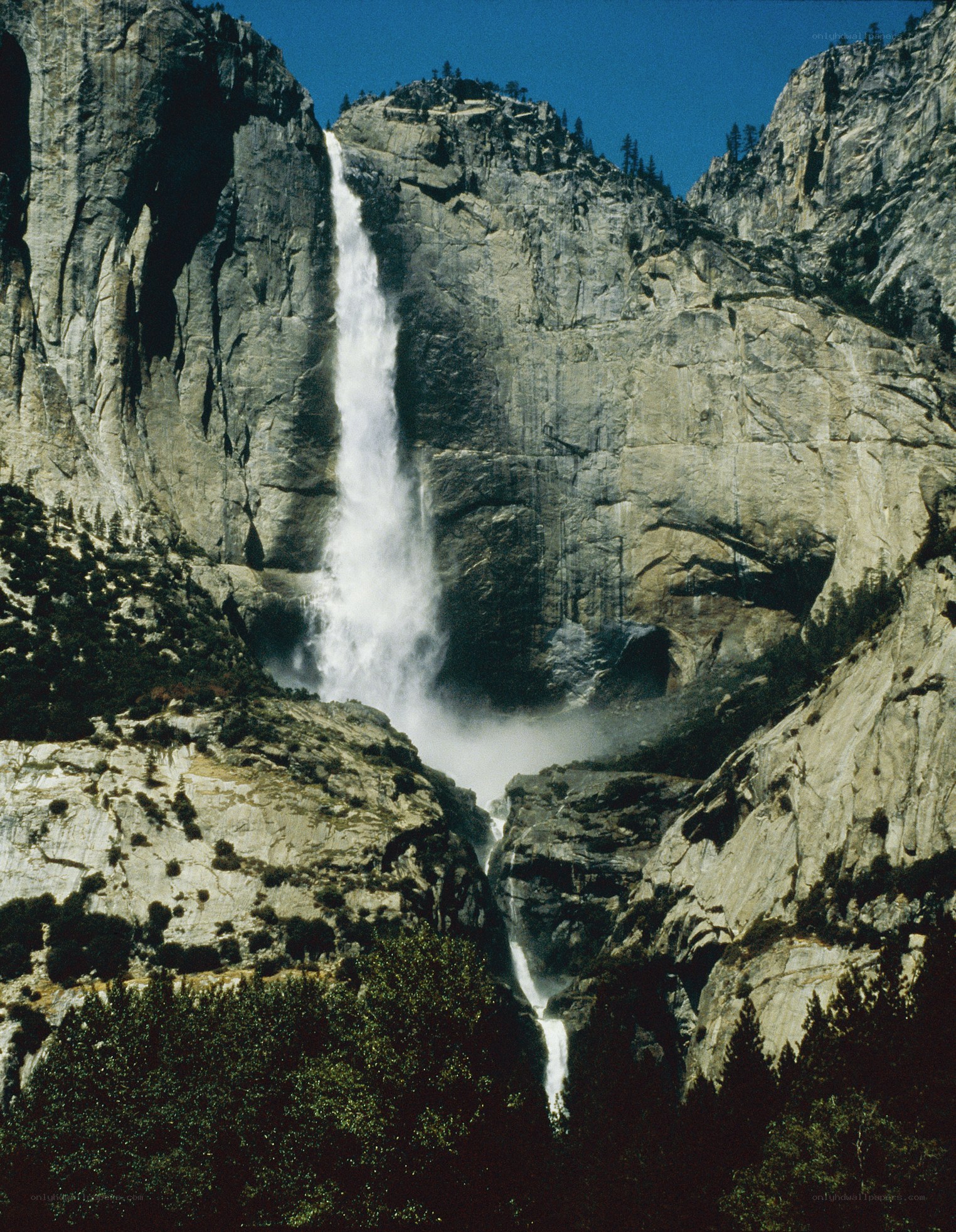 Yosemite Falls in summer