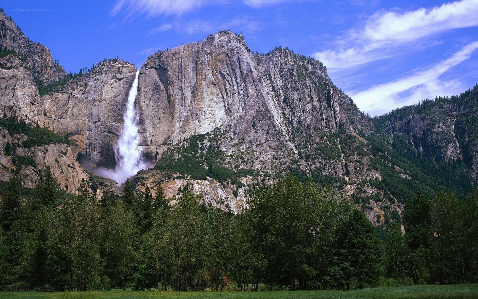 Yosemite Falls in summer