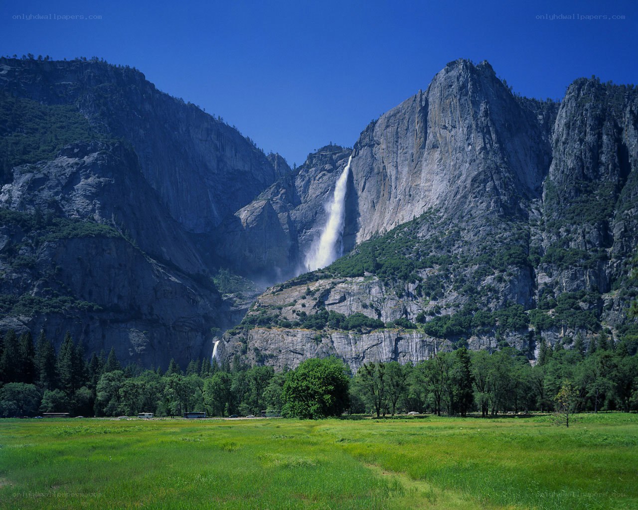 Yosemite Falls in summer