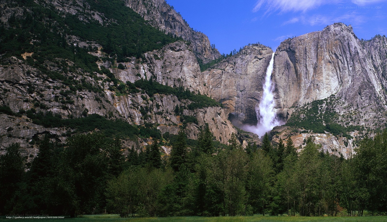 Yosemite Falls in summer