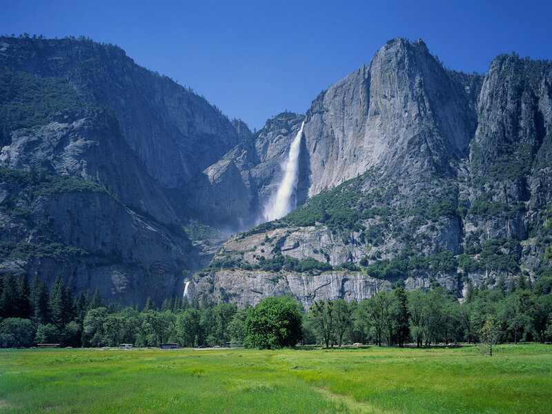 Yosemite Falls in summer