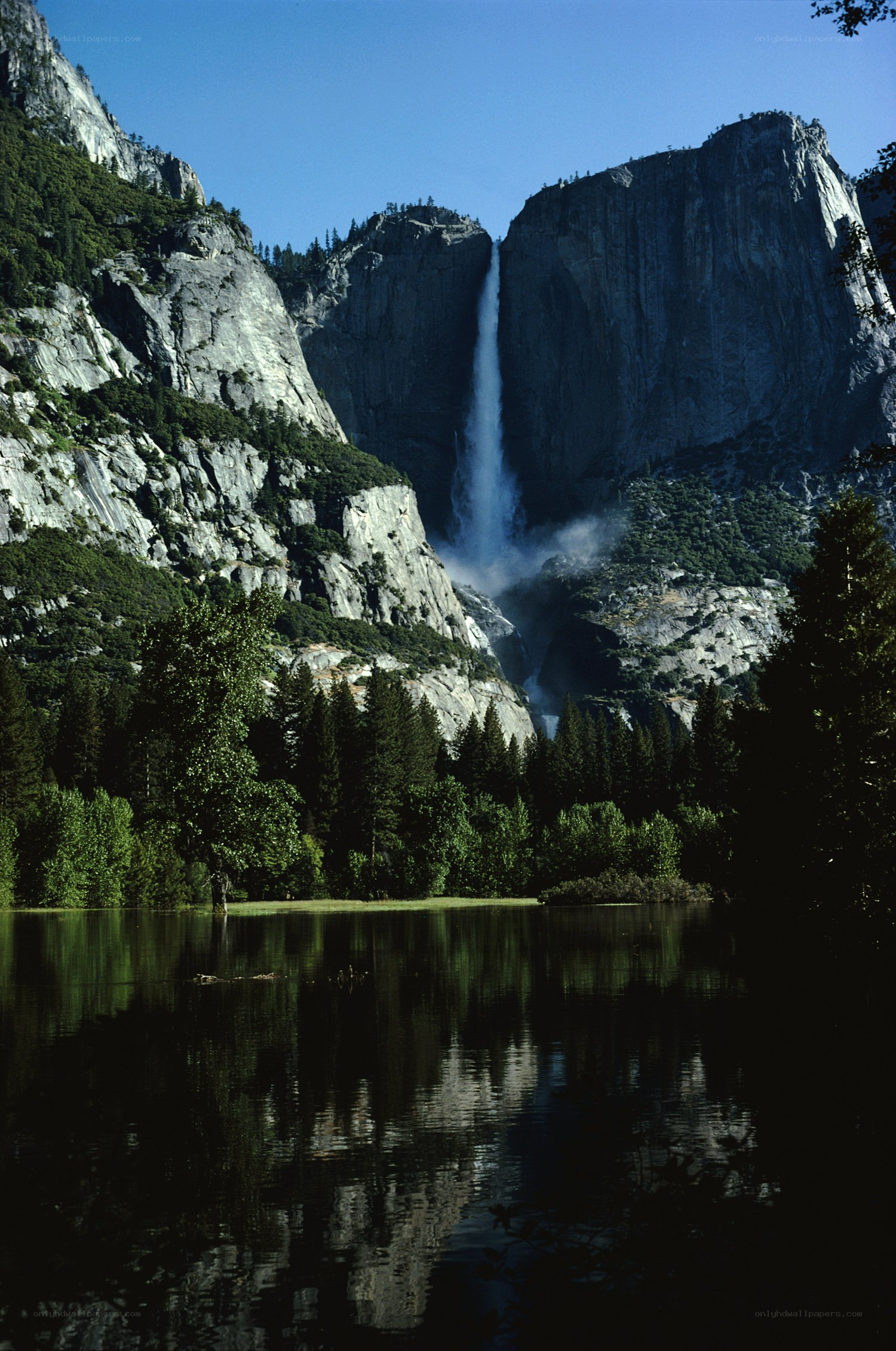 Yosemite Falls in summer