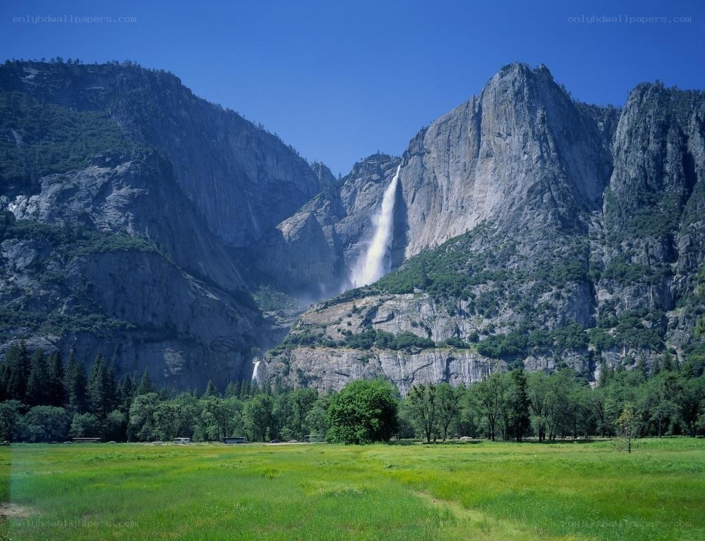 Yosemite Falls in summer