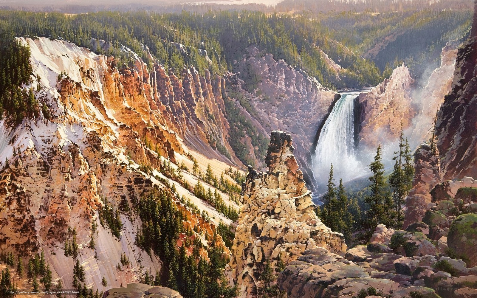 Yosemite Falls in winter