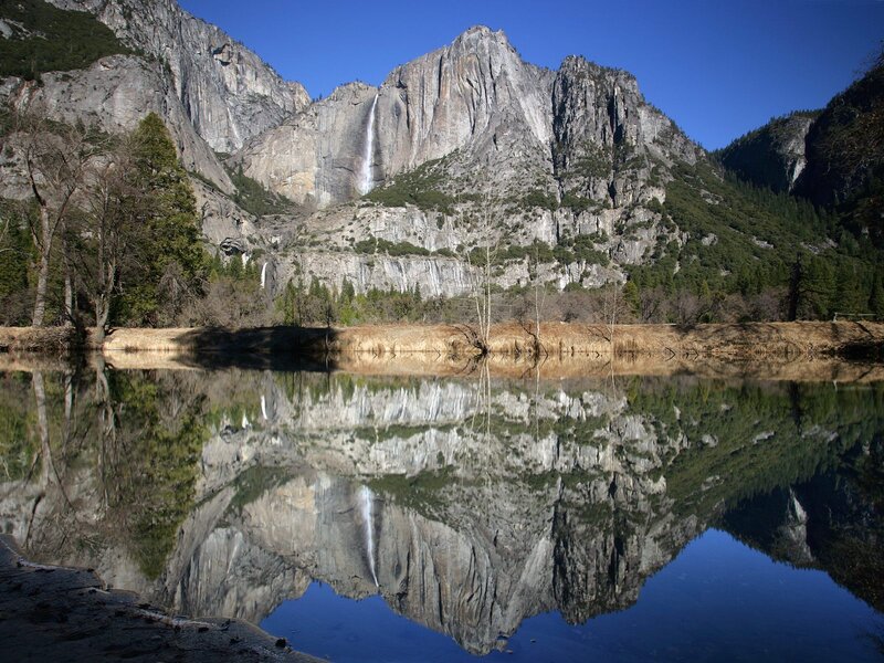 Yosemite Falls Reflection — Blue
