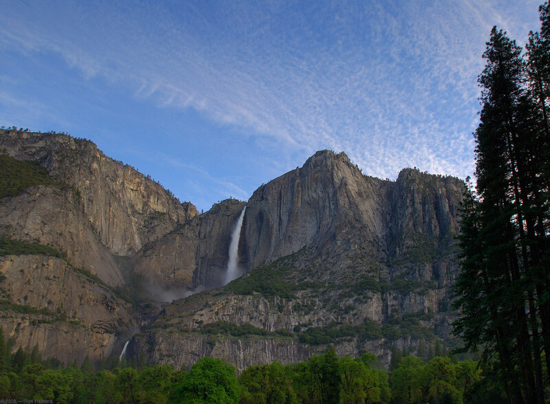 Yosemite Falls Waterfall — Blue