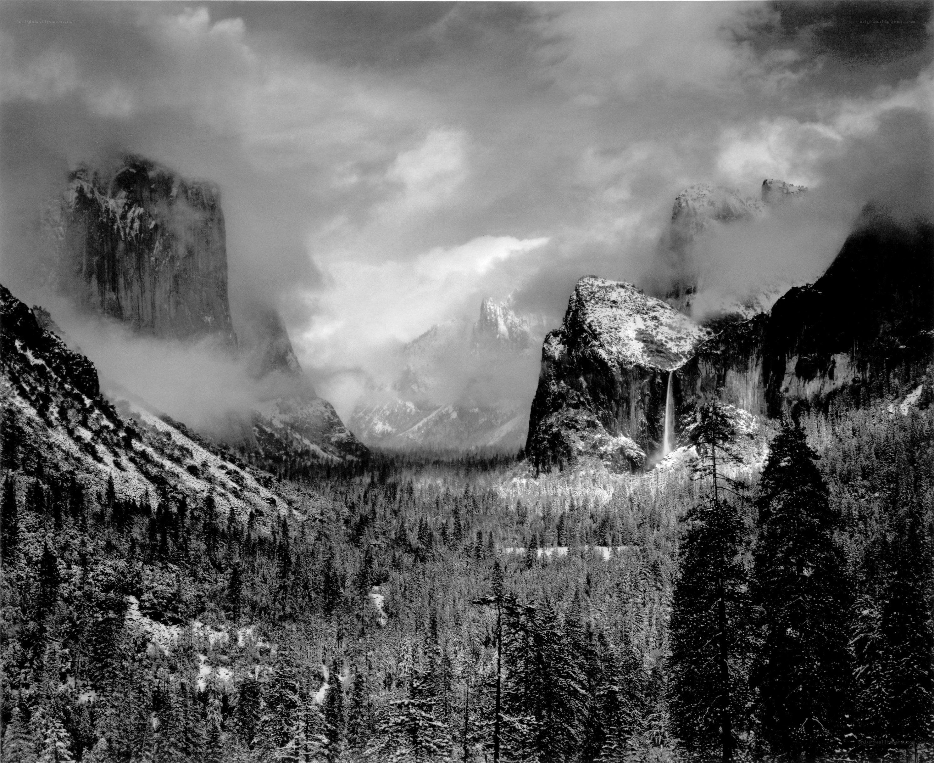 Yosemite in winter mist