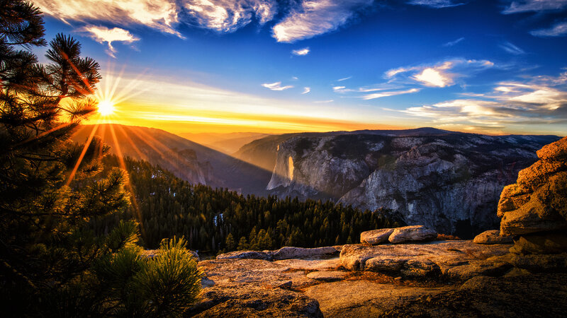 Yosemite National Park — Blue, Dramatic, Sunrise