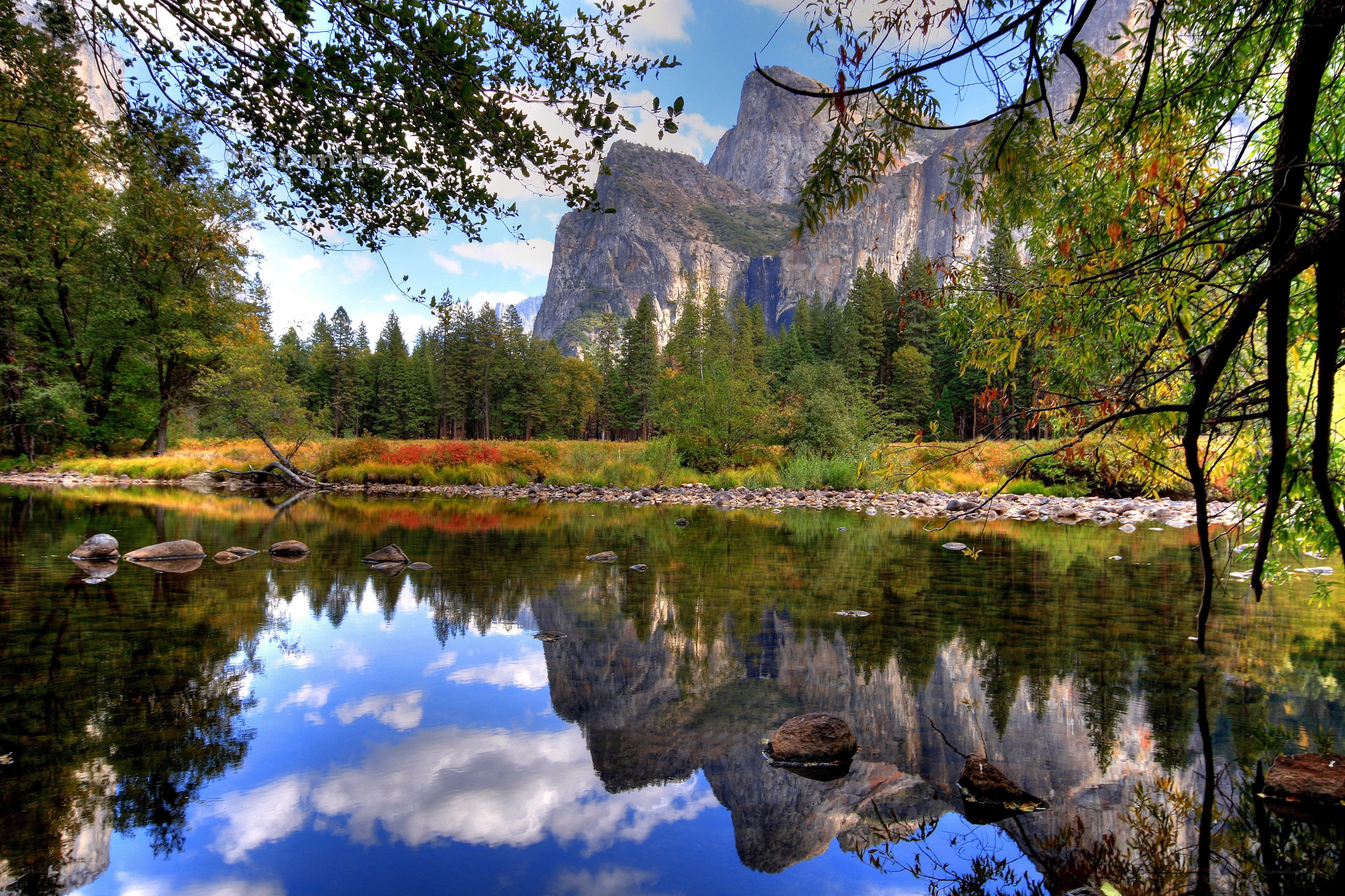 Yosemite reflection in calm river