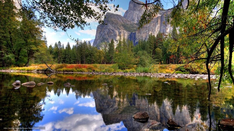 Yosemite river reflection