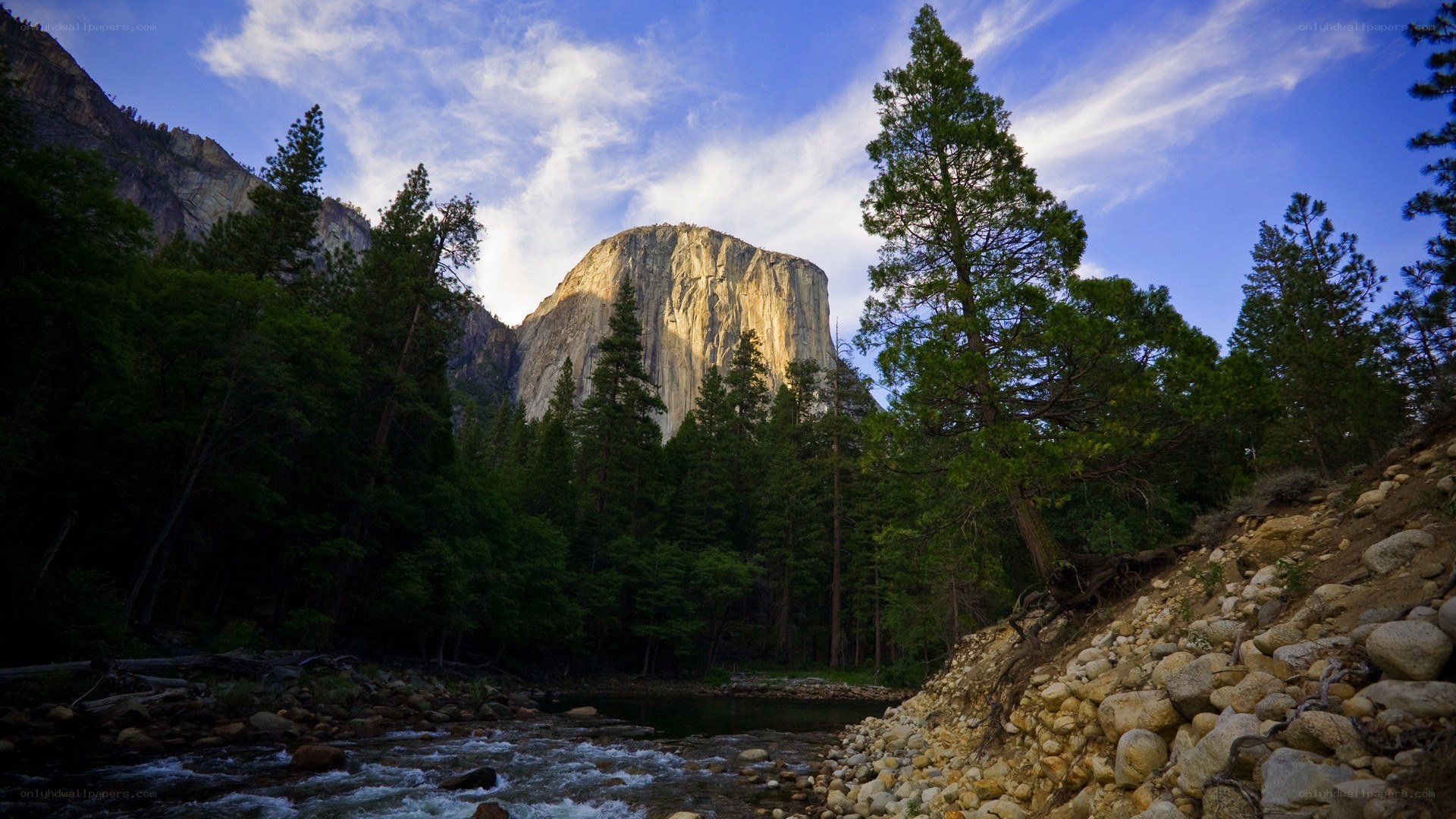 Yosemite's Half Dome at dusk