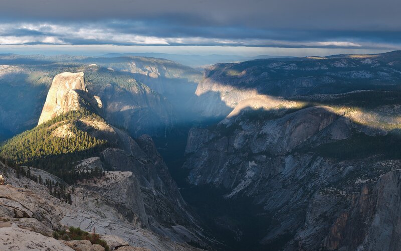 Yosemite's Half Dome at sunrise