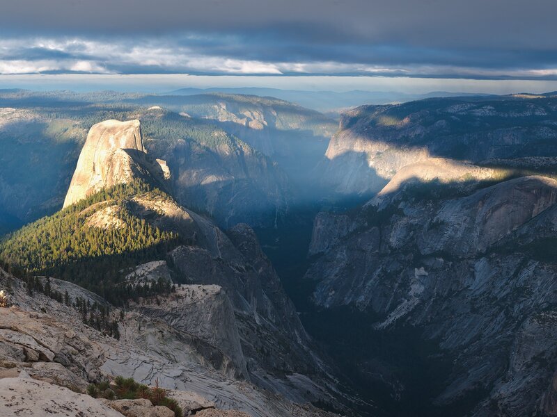 Yosemite's Half Dome at sunrise