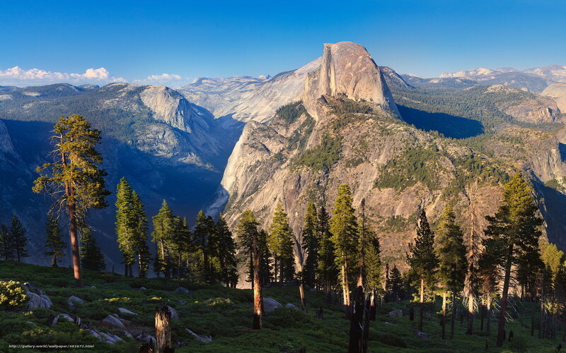 Yosemite's Half Dome at sunrise