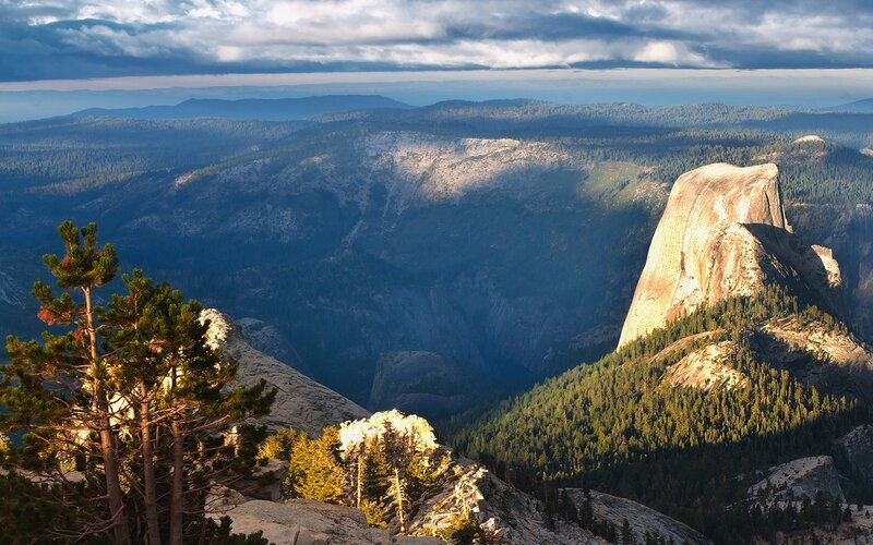 Yosemite's Half Dome at sunrise