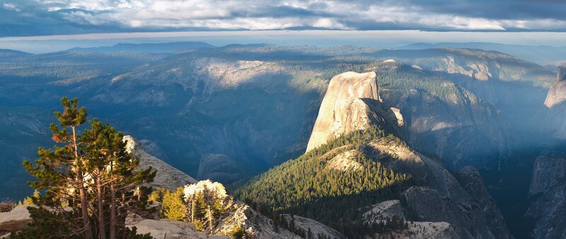 Yosemite's Half Dome at sunrise