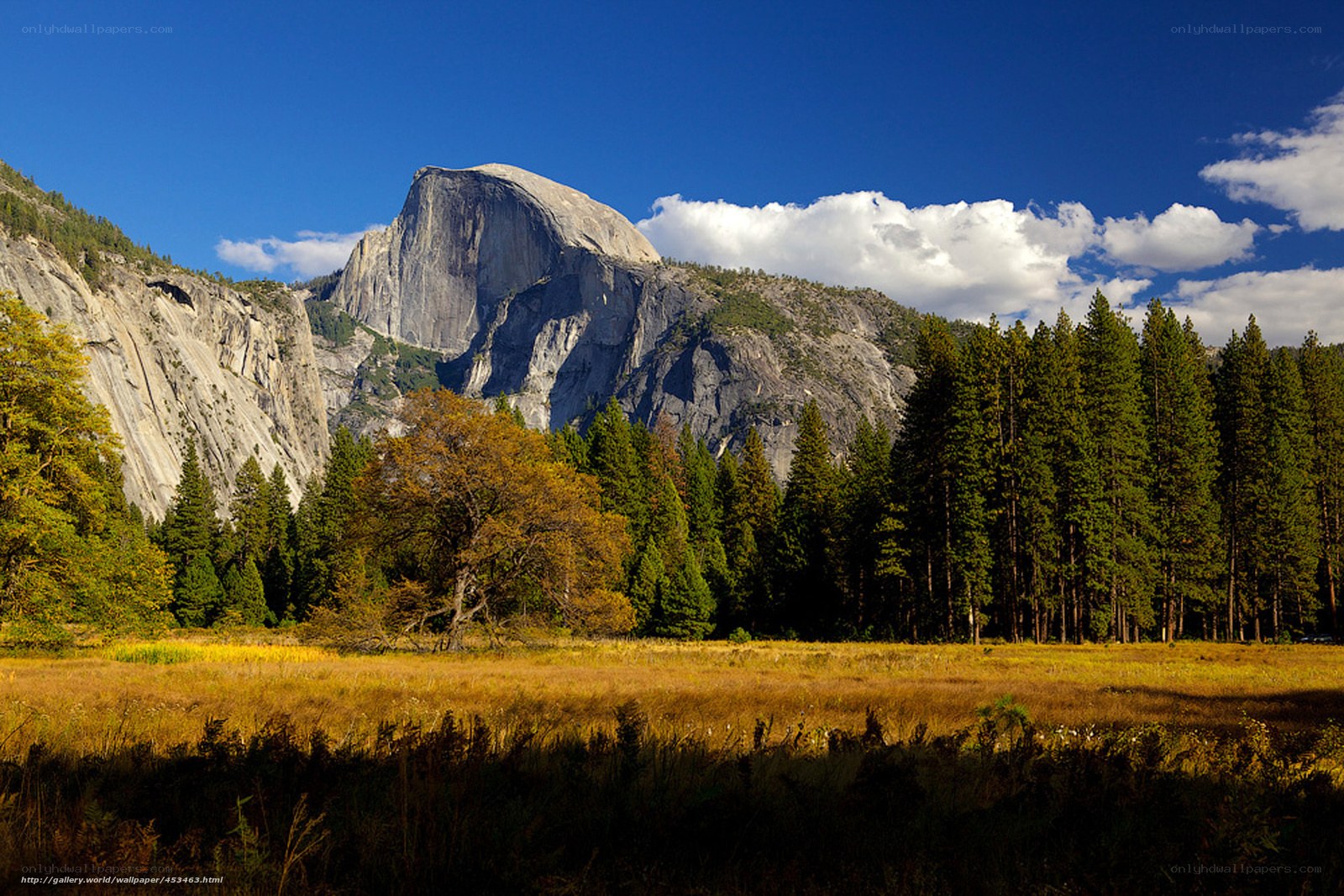 Yosemite's Half Dome in autumn