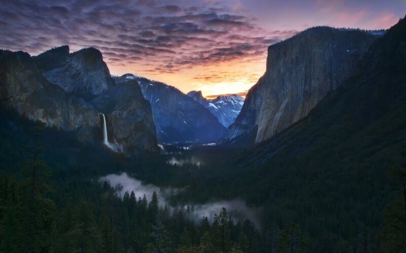 Yosemite Valley at Dawn — Purple