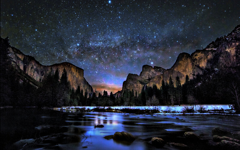 Yosemite Valley at Night