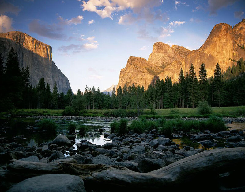 Yosemite valley at sunset