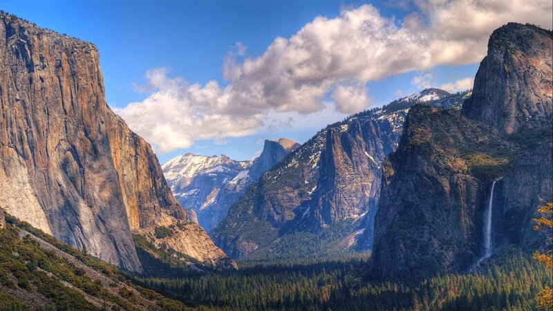 Yosemite Valley Landscape — Blue, Dramatic, Afternoon, Photograph