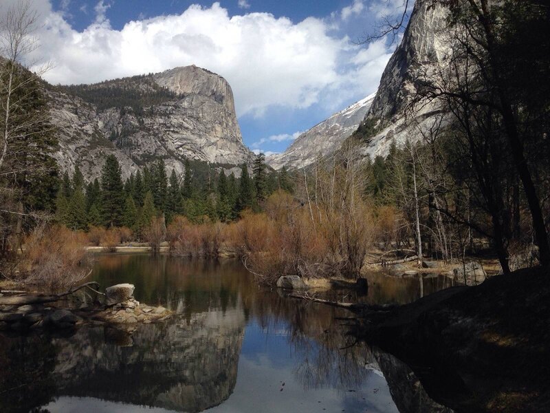 Yosemite Valley Landscape — Blue, Serene, Autumn, Photograph, Mountains, River