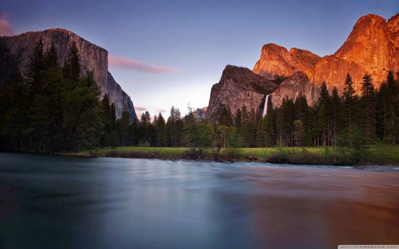 Yosemite Valley Landscape — Blue, Serene, Sunset