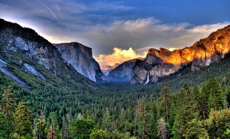 Yosemite Valley Landscape — Green, Dramatic