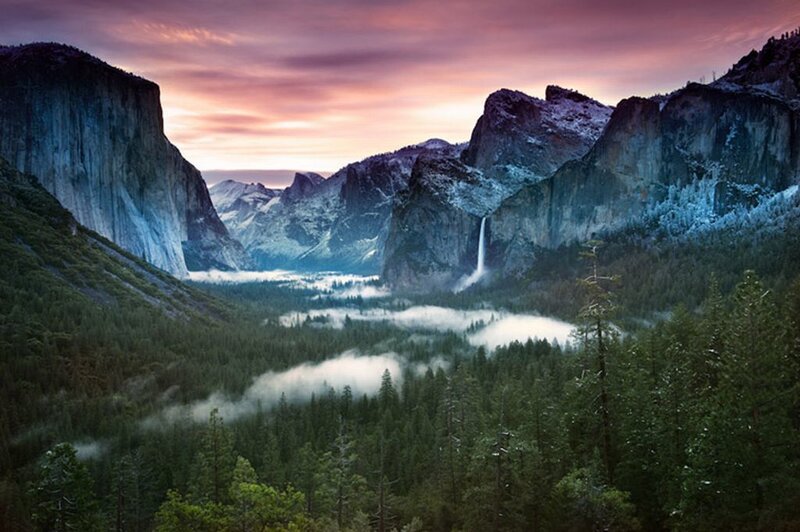 Yosemite Valley Landscape — Purple