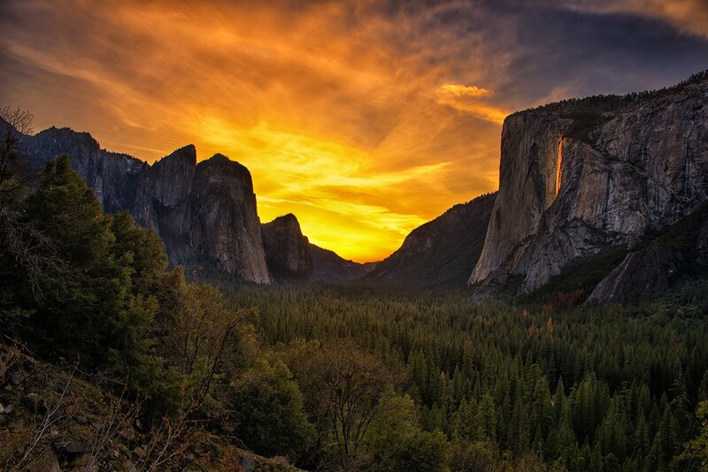 Yosemite Valley Sunset — Orange