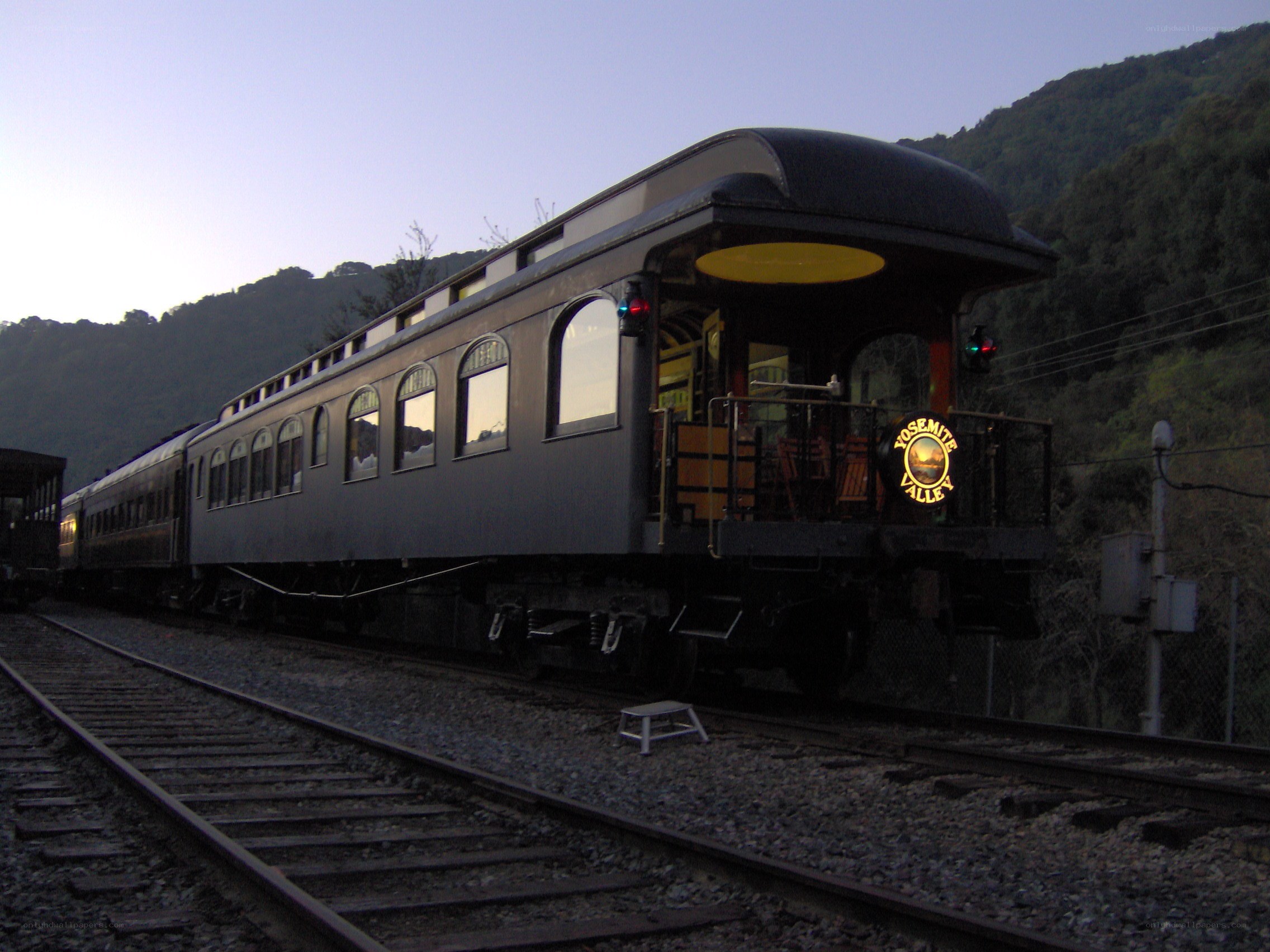 Yosemite Valley train at dusk