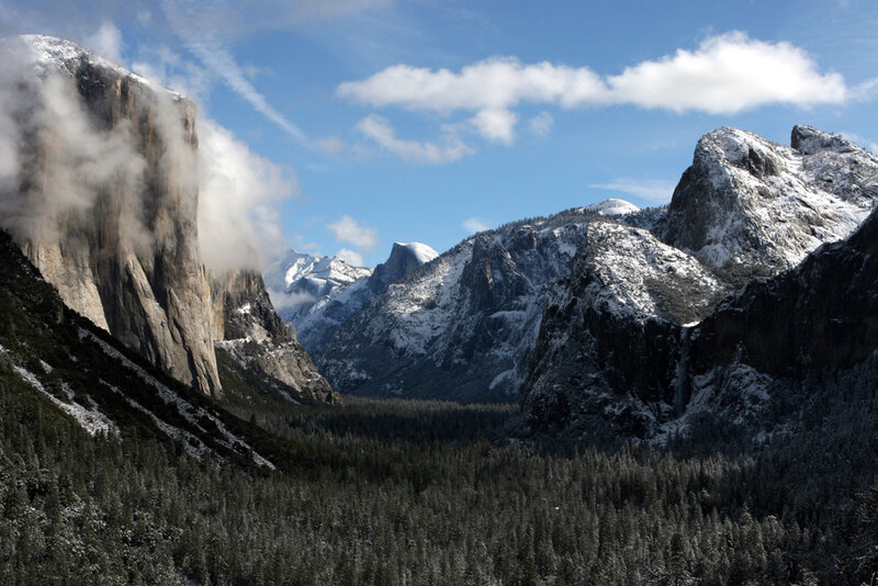 Yosemite Valley winter landscape