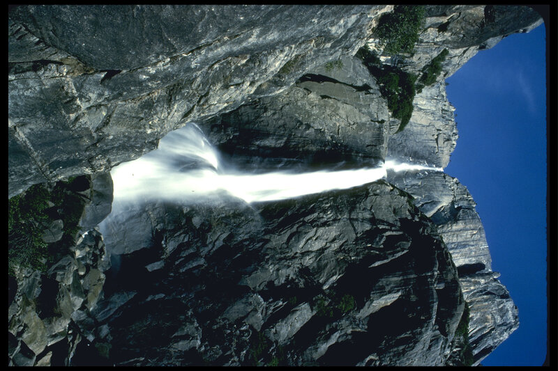 Yosemite waterfall from below