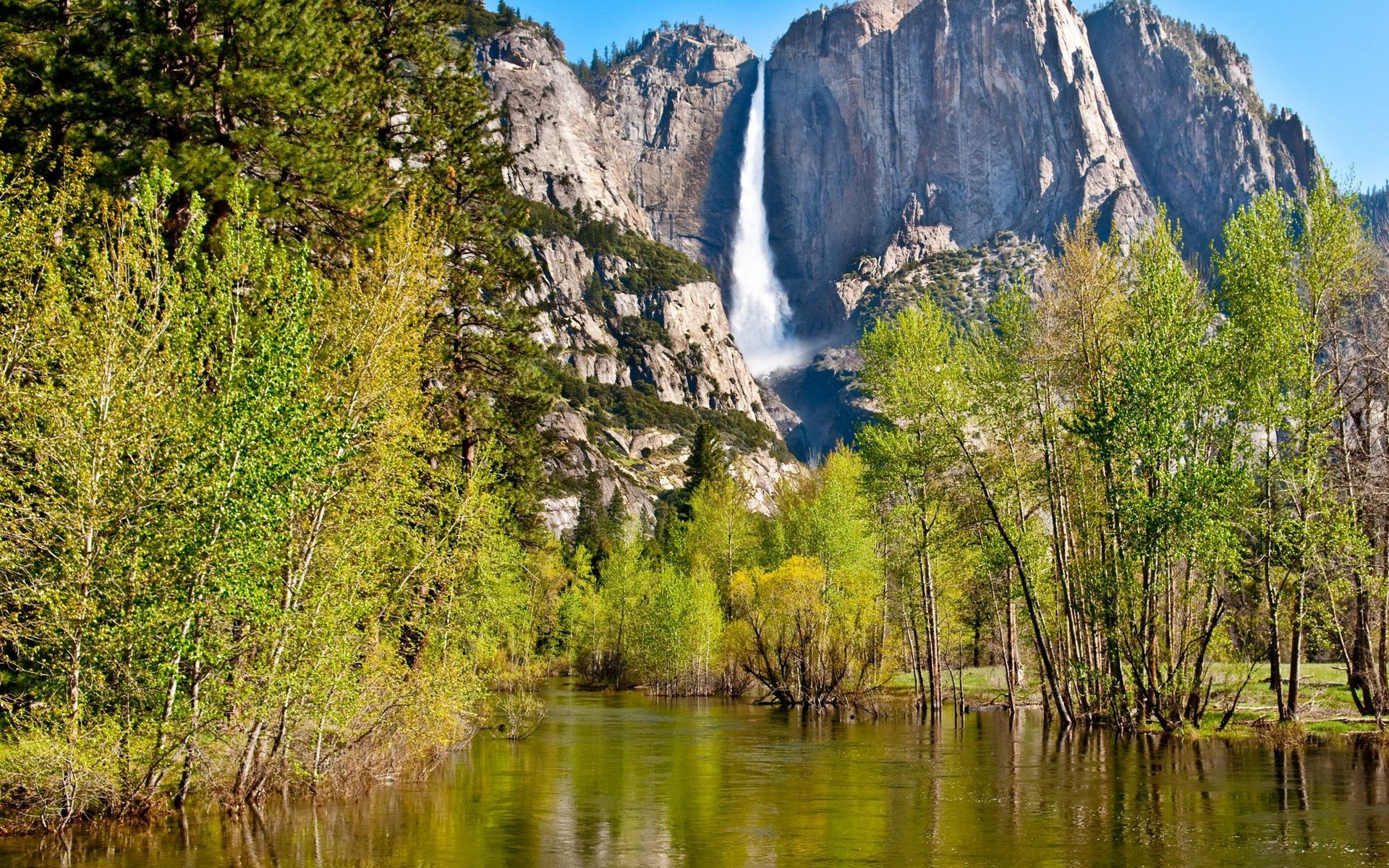 Yosemite waterfall in spring