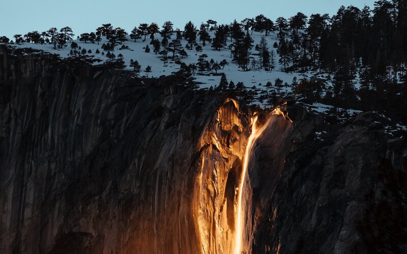 Yosemite Waterfall — Orange